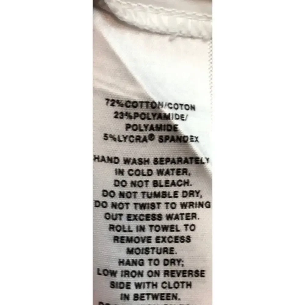 Lafayette 148 Classic Ivory Button Collared Blouse Silver Vertical Detail Size 8 - Picture 9 of 9